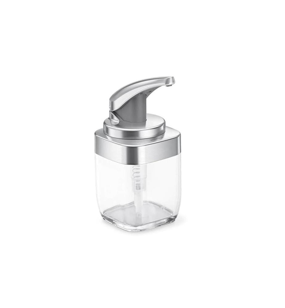 SIMPLEHUMAN - Seifenspender 444 ml, Silber/Transparent