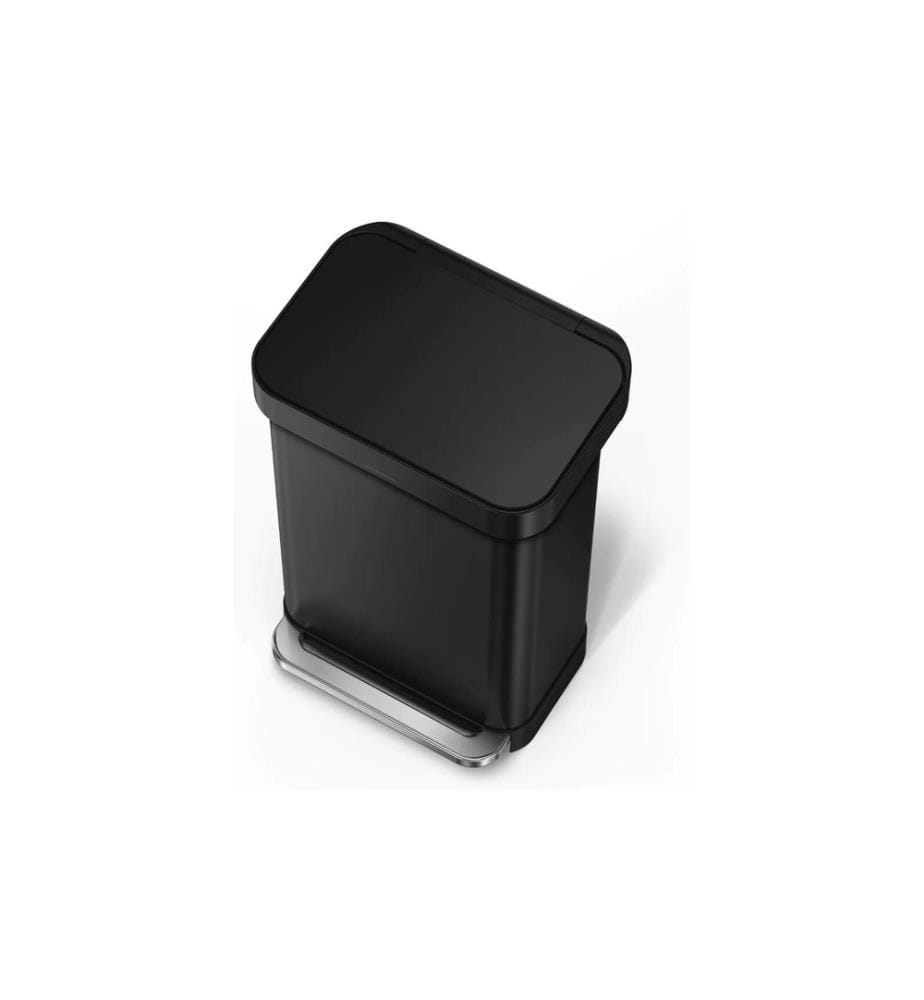 SIMPLEHUMAN - Treteimer 45 l, Schwarz matt
