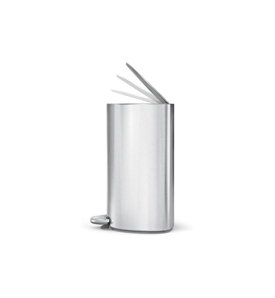SIMPLEHUMAN - Abfalleimer 6 l, Silber gebürstet