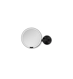 SIMPLEHUMAN - Miroir cosmétique avec capteur Avec support mural Noir mat