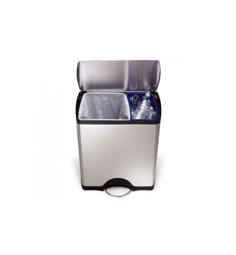 SIMPLEHUMAN - Recyclingbehälter CW1830 46 Liter, Silber