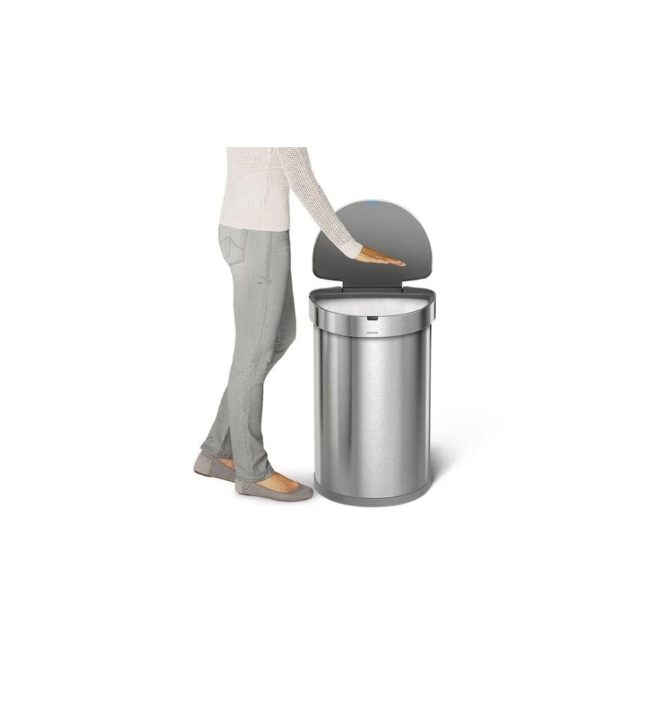 SIMPLEHUMAN - Sensorabfalleimer 45 Liter, Silber