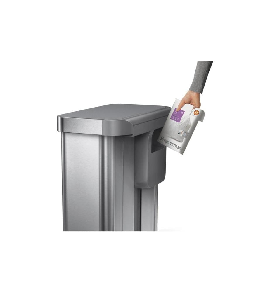 SIMPLEHUMAN - Abfalleimer Step Can 34+24 l Silber