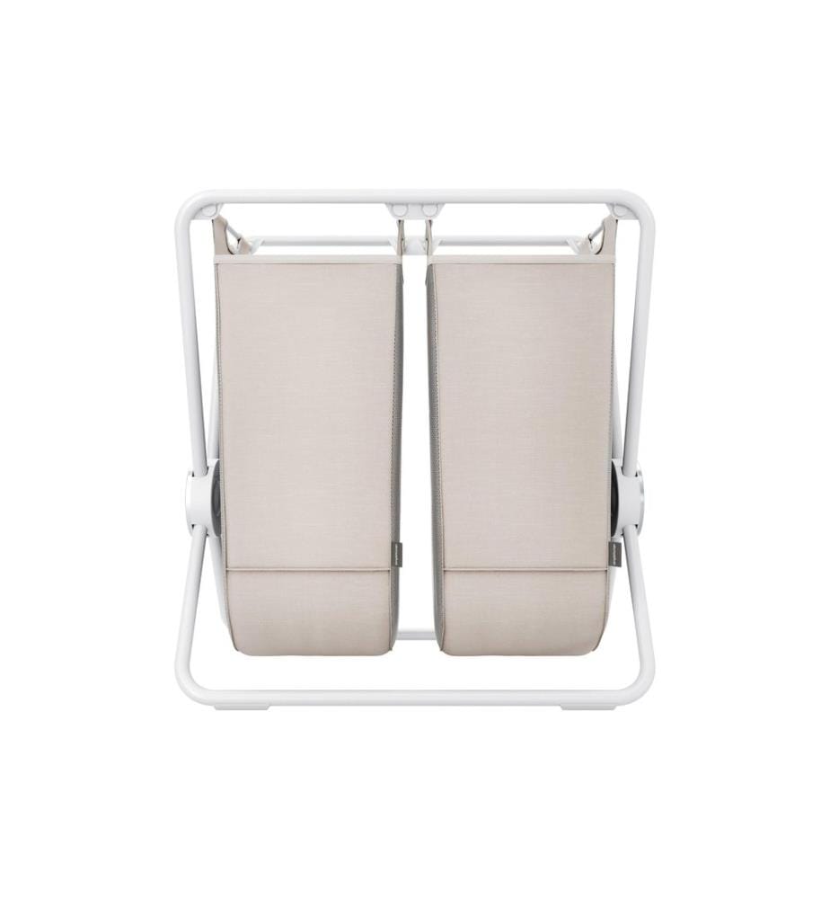 SIMPLEHUMAN - Wäschekorb  Double 2 x 70 l, Weiss / Beige