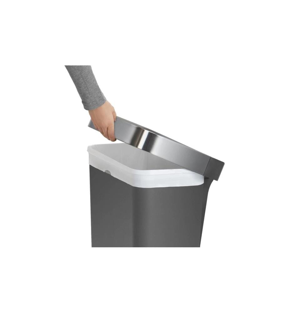 SIMPLEHUMAN - Treteimer Rectangular Liner Pocket 45 l Grau