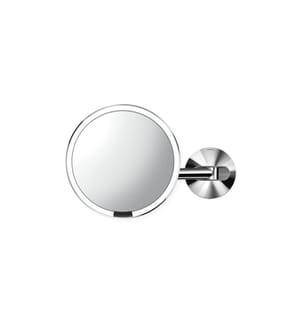 Simplehuman Miroir cosmétique avec capteur et support mural Argent