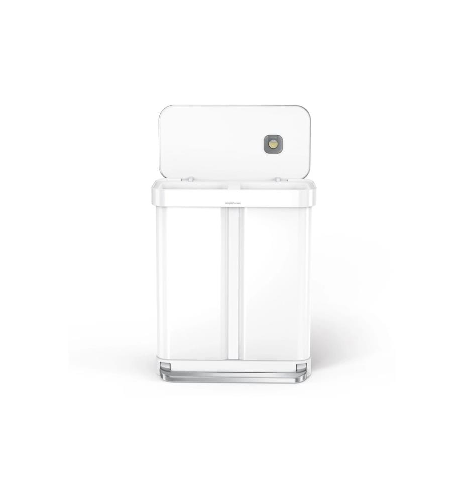 Simplehuman Poubelle Step Can 34+24 l Blanc