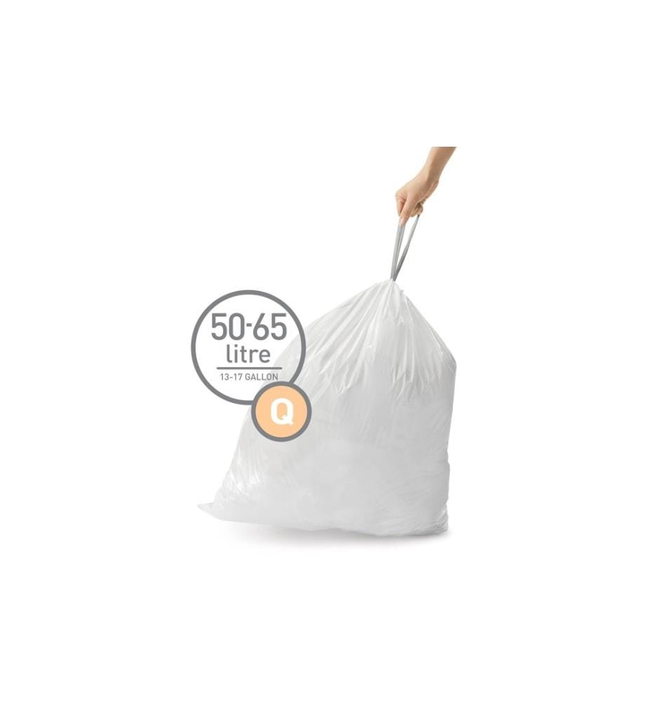 Simplehuman Sacs poubelle Code Q, 50 l, 60 pièces