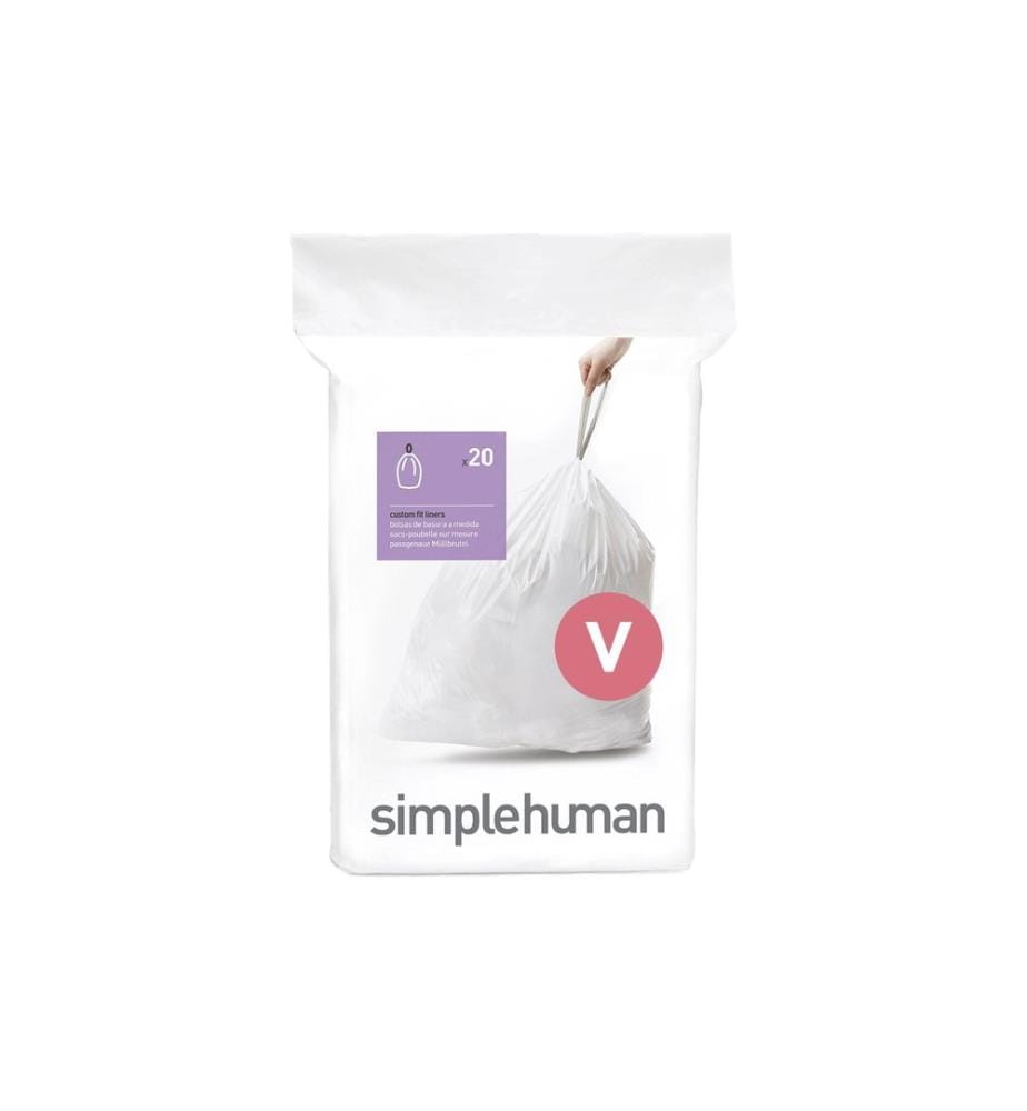 Simplehuman Sacs poubelle Code V, 16-18 l, 100 pièces