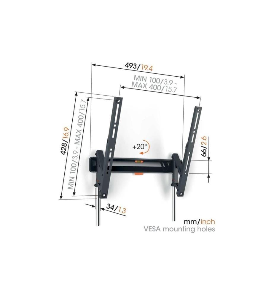 Vogel's Wandhalterung COMFORT TVM 3415B Schwarz