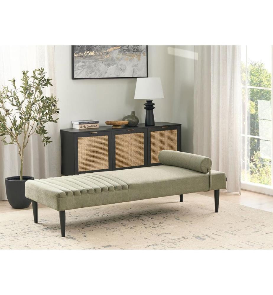 Chaise longue MAURIAC Tissu Vert