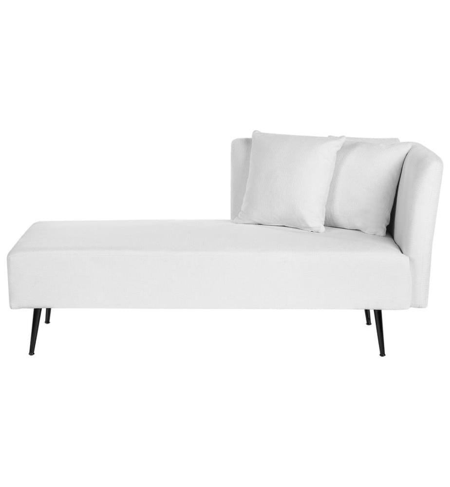 Right-Hand Chaise Longue RIOM Fabric White