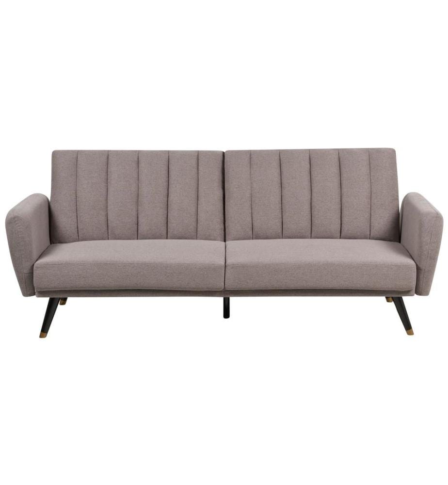 Schlafsofa 3-Sitzer VIMMERBY Stoff Hellbraun