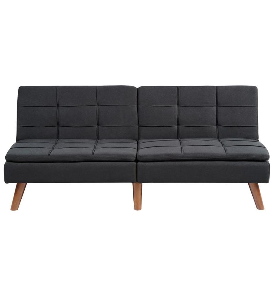 Schlafsofa 3-Sitzer RONNE Stoff Schwarz