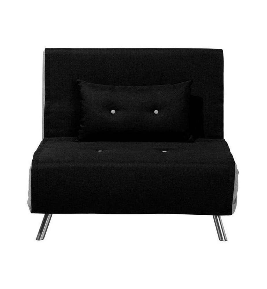 1-Sitzer Schlafsofa FARRIS Stoff Schwarz