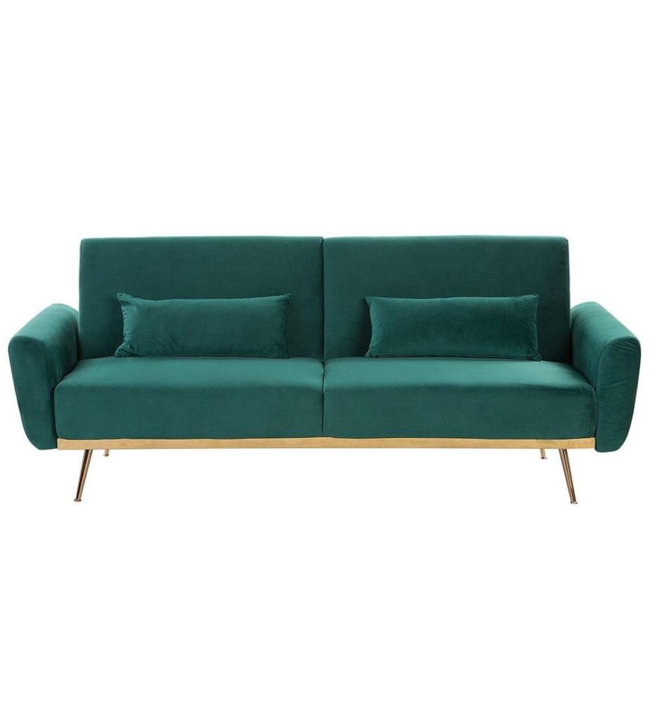 Schlafsofa 3-Sitzer EINA Samtstoff Smaragdgrün