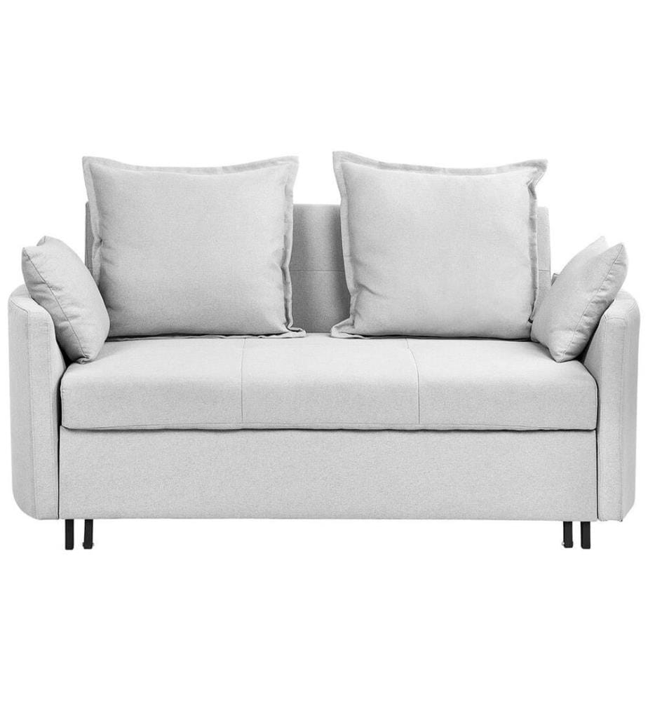 Divano letto 2 posti HOVIN Tessuto Grigio chiaro