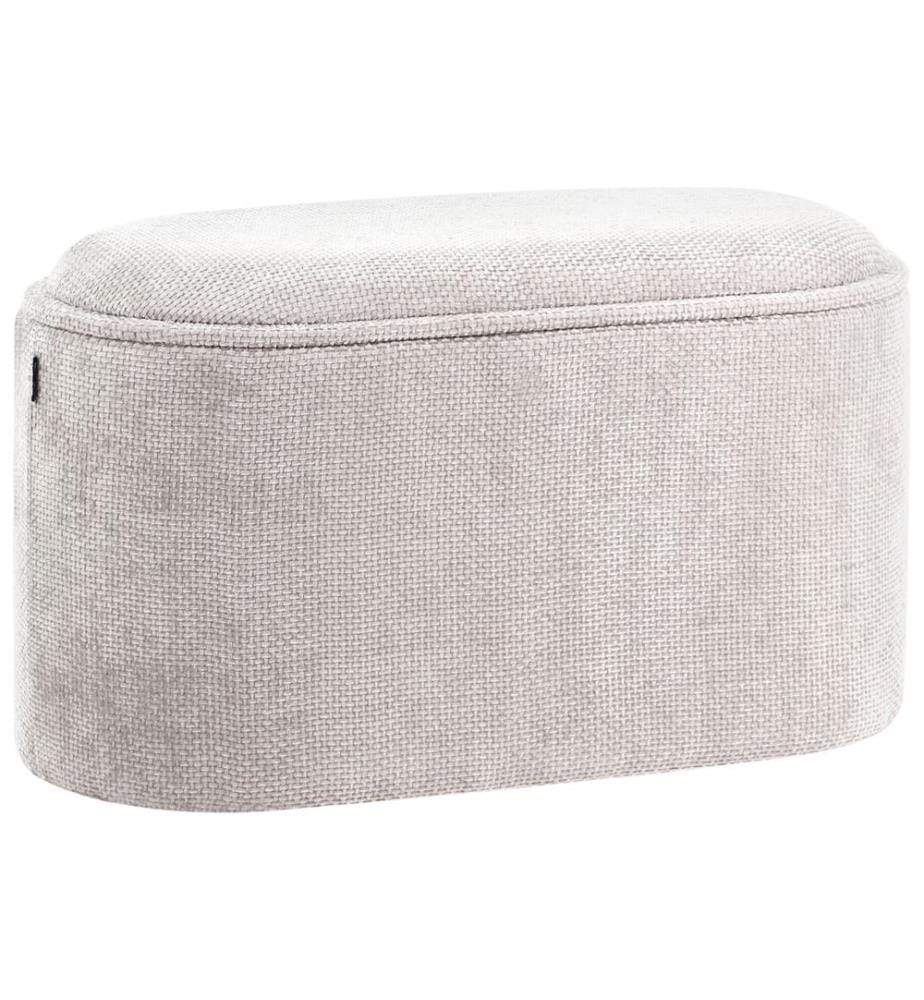 Upholstered Storage Bench ARTAS Chenille Grey
