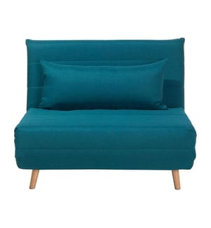 1-Sitzer Schlafsofa SETTEN Stoff Seeblau