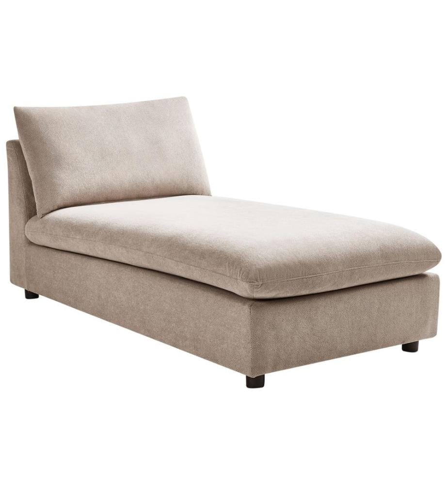 Chaise longue VIZILLE Tissu Taupe