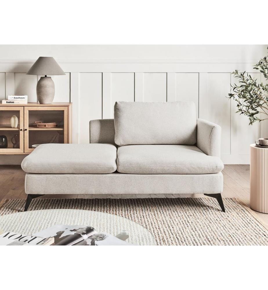 Rechtsseitige Chaiselongue SIEVOZ Stoff Hellbeige