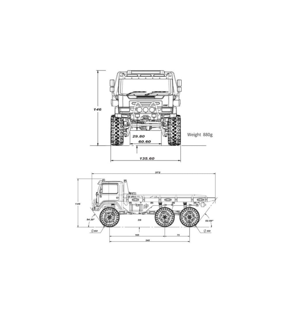 ABSIMA - Tow Truck CR-18P ARKTOS, 6x6, RTR, 1:18 Jaune