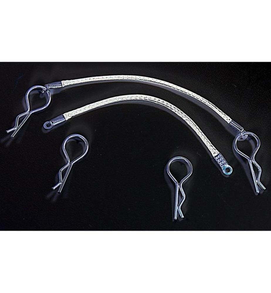 Absima Karosseriesplinte mit Seil, silber (80 mm)