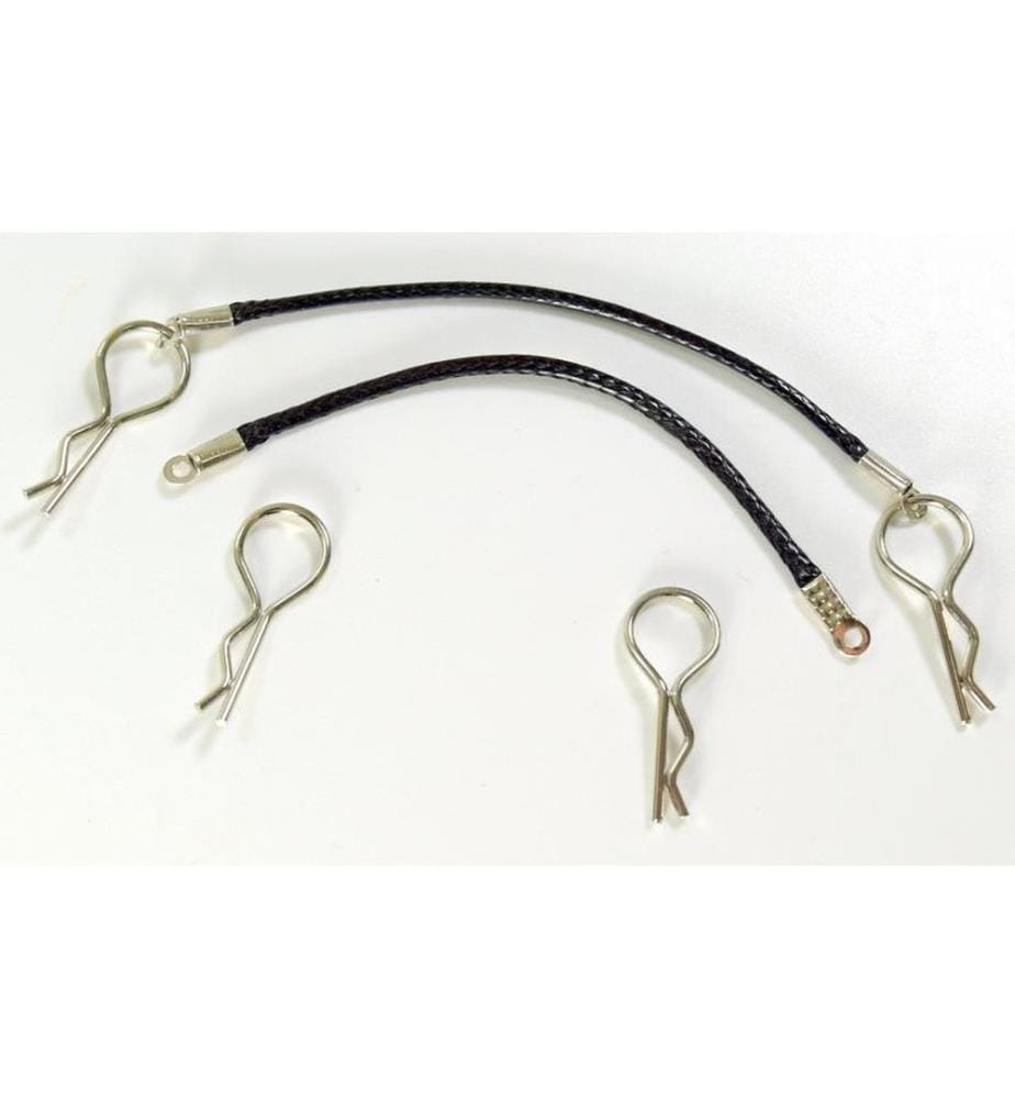 Absima Karosseriesplinte mit Seil, schwarz (80 mm)
