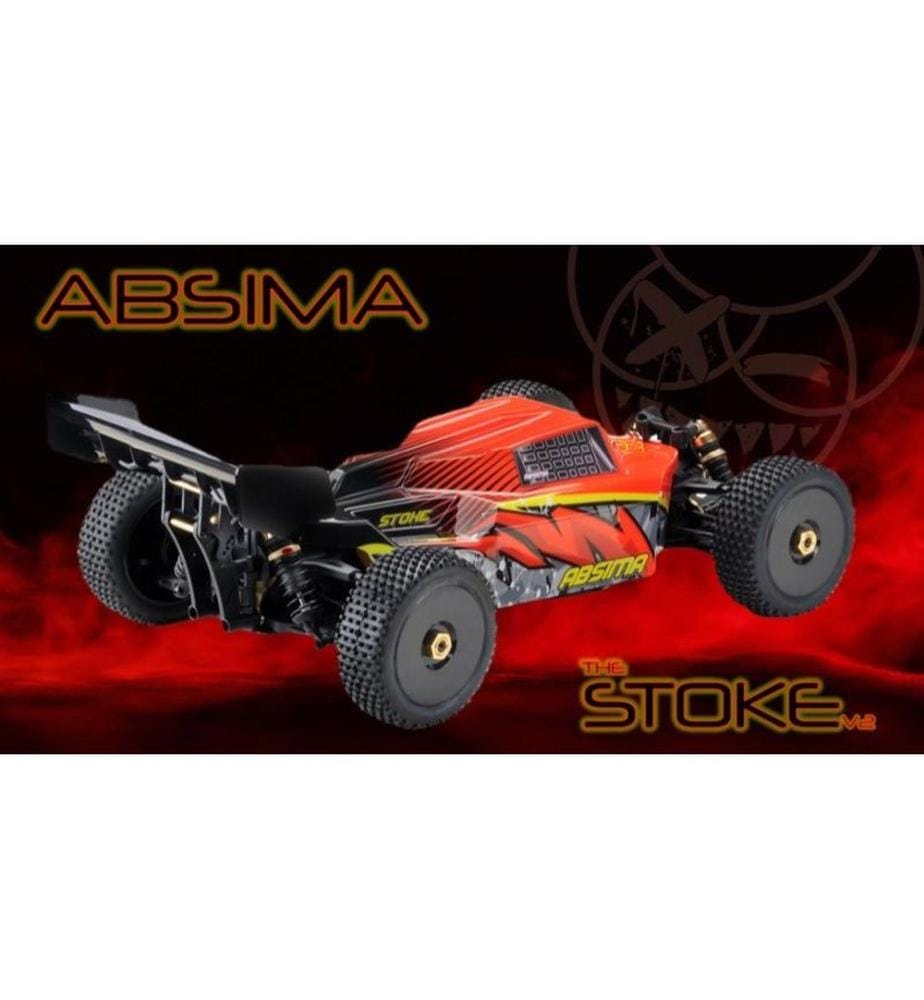 Absima Buggy STOKE V2 rosso, 4WD, ARTR, 1:8