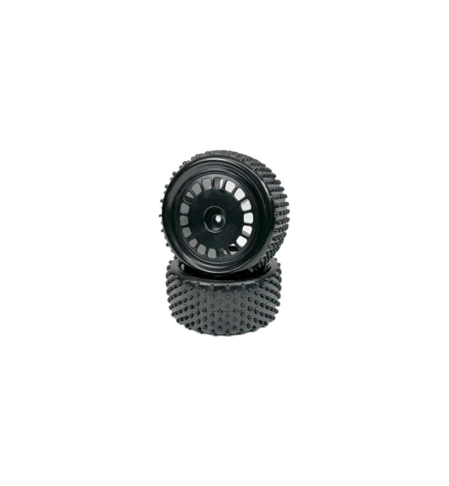 Absima Set ruote per buggy 1:10 Mini Pin posteriori nere (2)