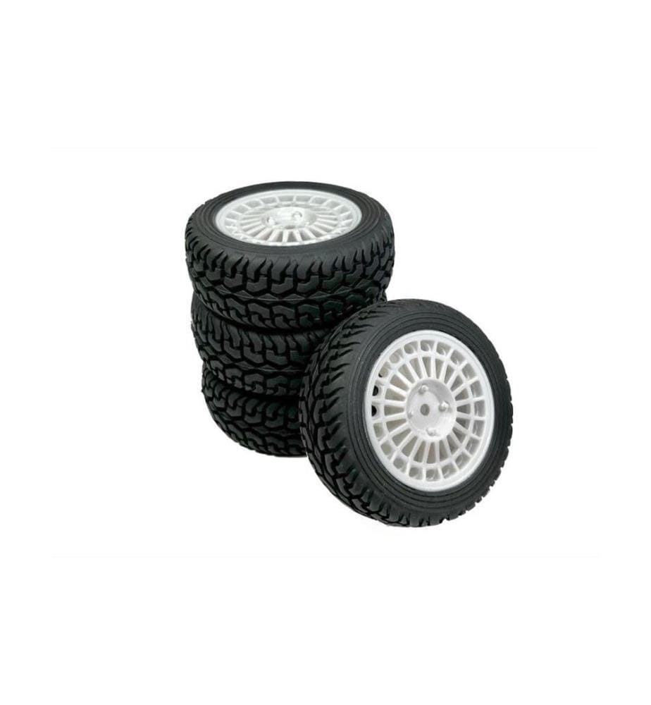 Set ruote Amewi Rally Street Design bianche (4) 1:10