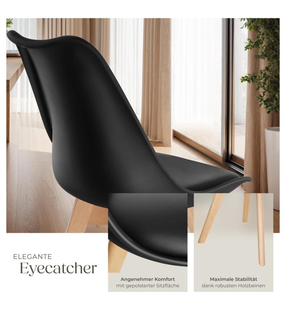 Esszimmerstühle Frederikke - schwarz, 6er Set