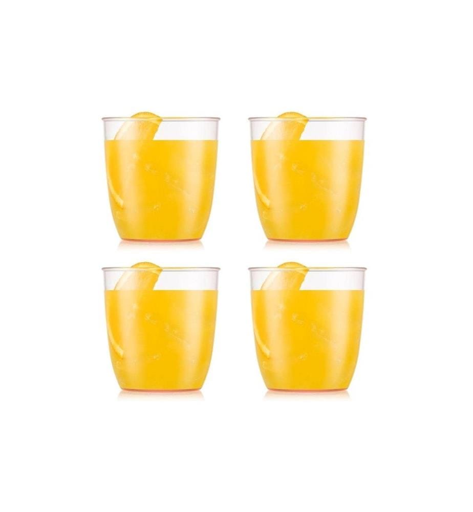BODUM - Gobelet de plein air Kvadrant 350 ml, rose, 4 pièces