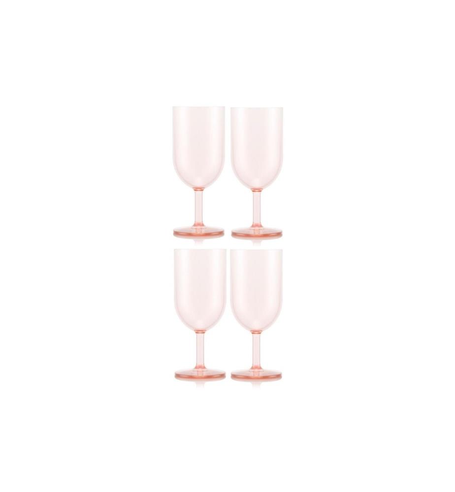 BODUM - Verre à vin de plein air Oktett 230 ml, rose, 4 pièces