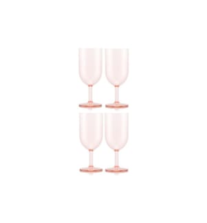 BODUM - Verre à vin de plein air Oktett 230 ml, rose, 4 pièces