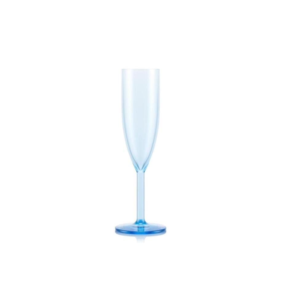BODUM - Flûte à champagne de plein air Oktett 120 ml, bleu, 4 pièces