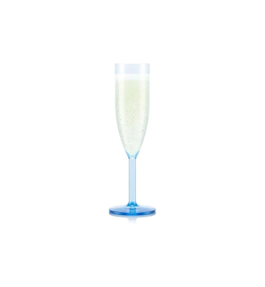 BODUM - Flûte à champagne de plein air Oktett 120 ml, bleu, 4 pièces