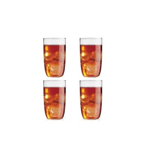 BODUM - Trinkglas Kvadrant 4-teilig Transparent, 0.5 l