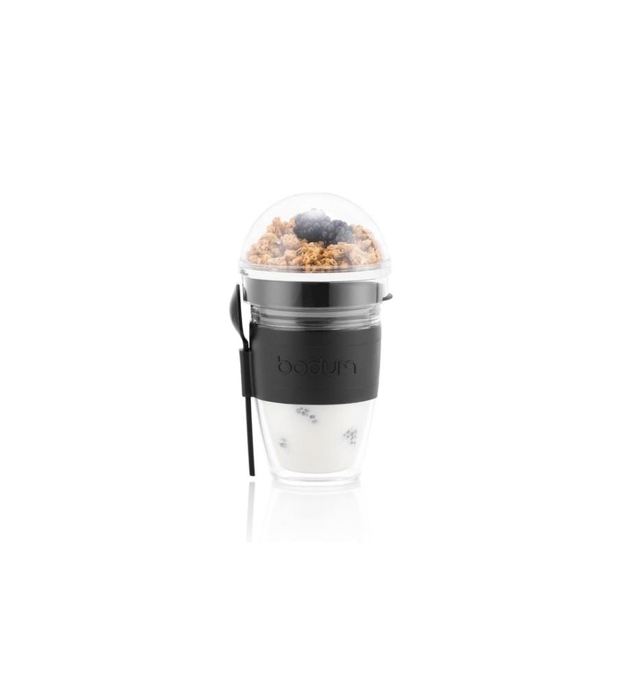 BODUM - Pot de yaourt avec récipient pour granola Joycup Noir, 0.25 l