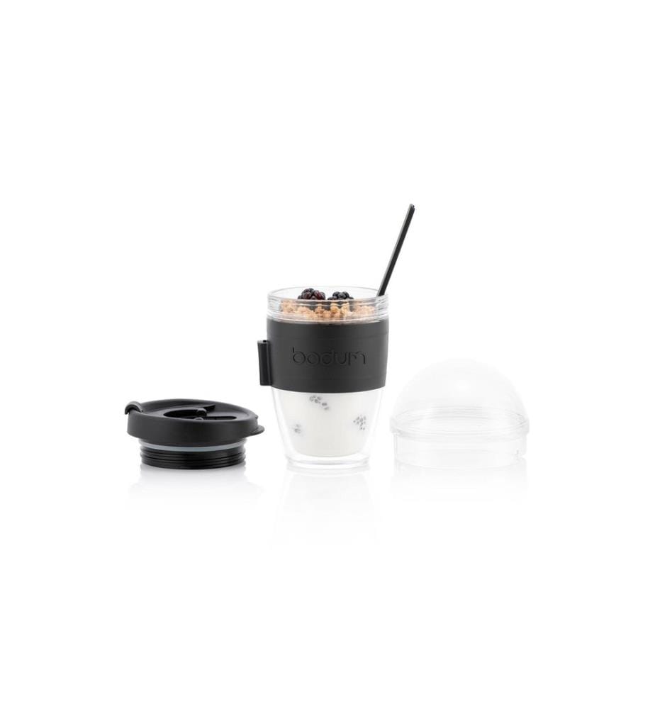 BODUM - Pot de yaourt avec récipient pour granola Joycup Noir, 0.25 l