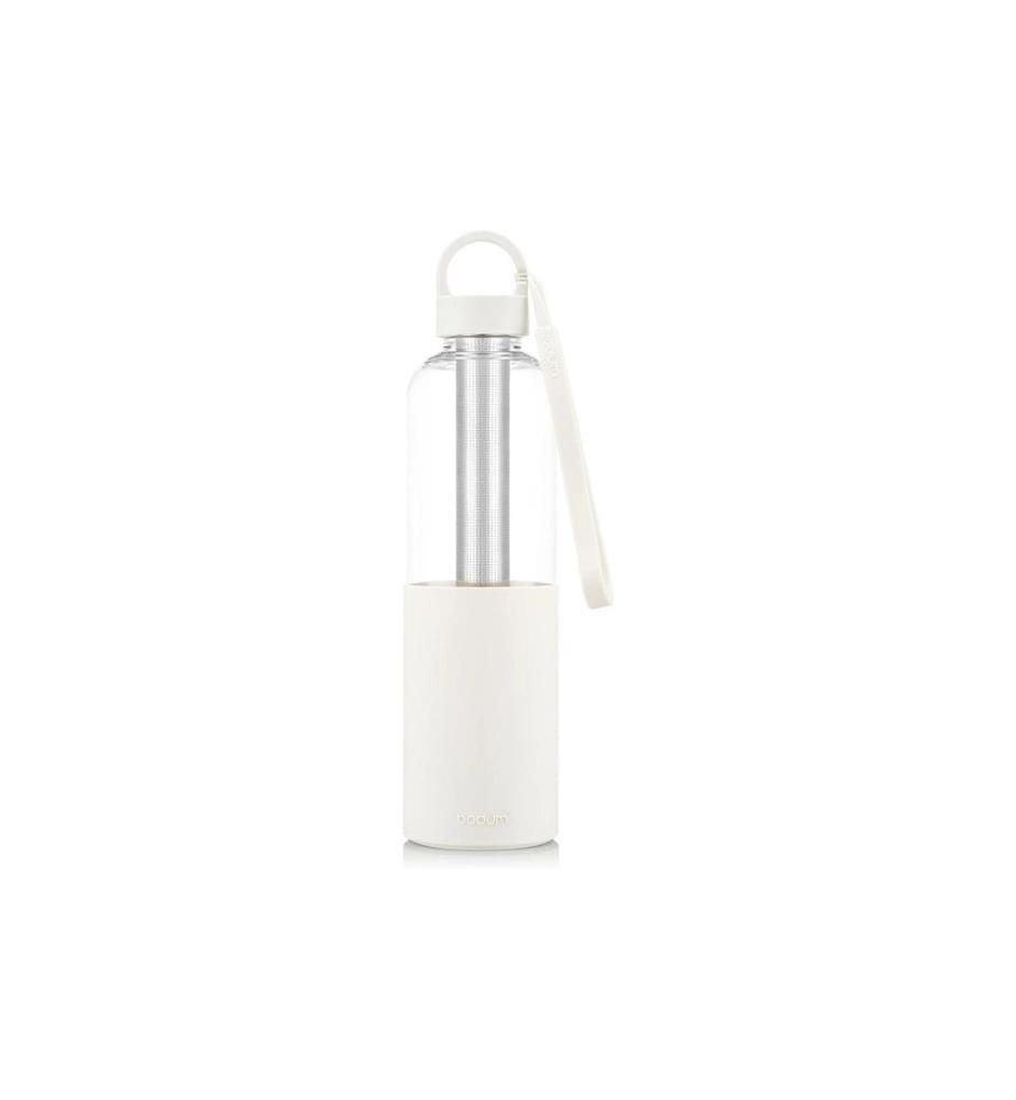 BODUM - Bouteille d'eau Melior 1200 ml, Blanc/Transparent