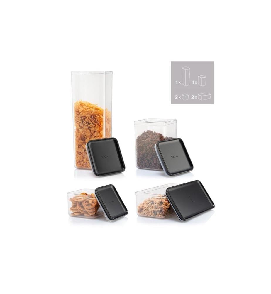 BODUM - Boîte à provisions Canteen set de 6 Noir