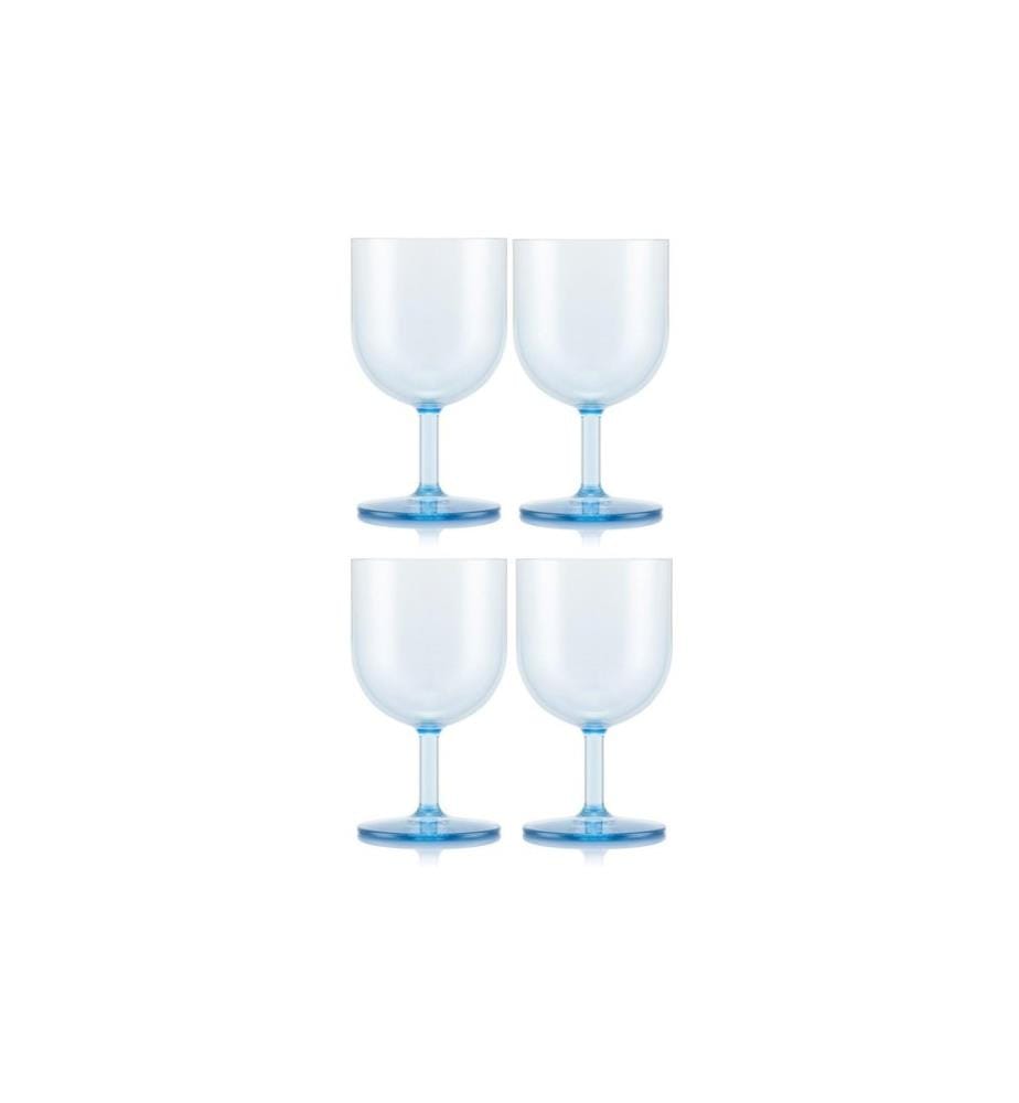 Bodum Verre à vin d'extérieur Oktett 250 ml, Bleu, 4 pièces