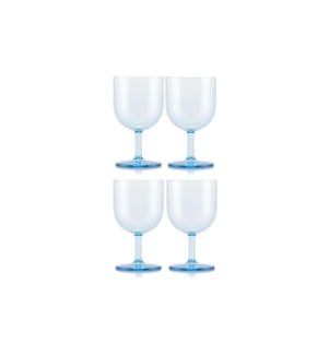 Bodum Verre à vin d'extérieur Oktett 250 ml, Bleu, 4 pièces