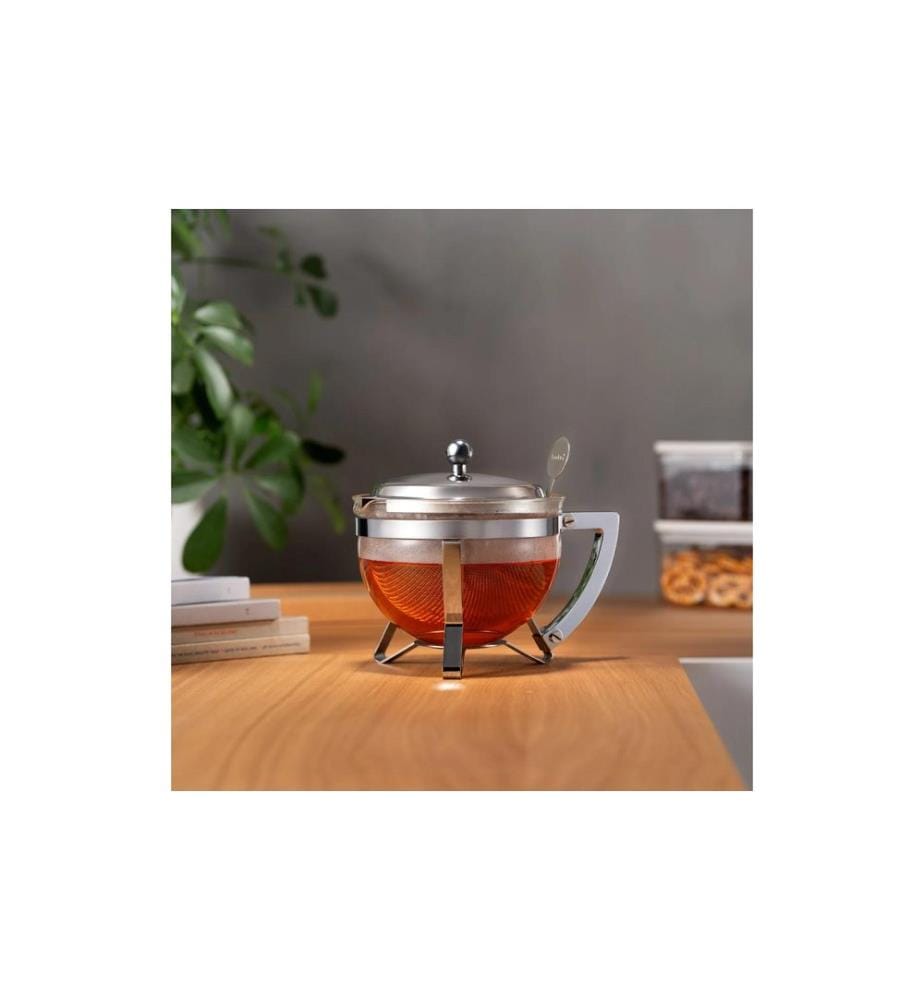 Bodum Teekanne mit Metallgriff Chambord Verchromt, 1 l