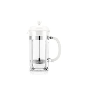 Bodum Cafetière Cafetière 1 l, Blanc/Acier inoxydable