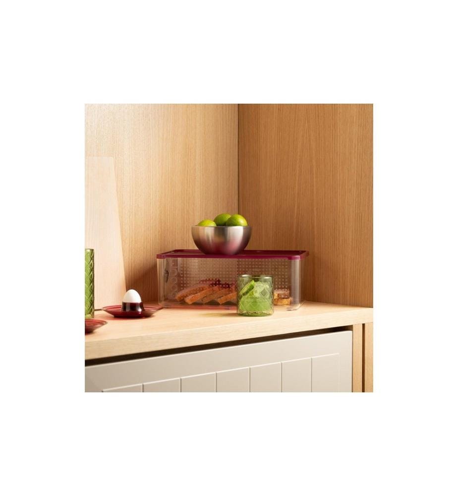 Bodum Brotbox Bistro mit Kunststoffdeckel, Cranberry