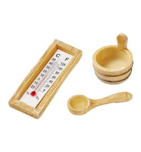 HOBBYFUN - Mini-Utensilien Sauna Zubehör 3-teilig