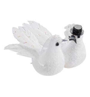 HOBBYFUN - Hochzeitsaccessoire Hochzeitstaubenpaar Weiss