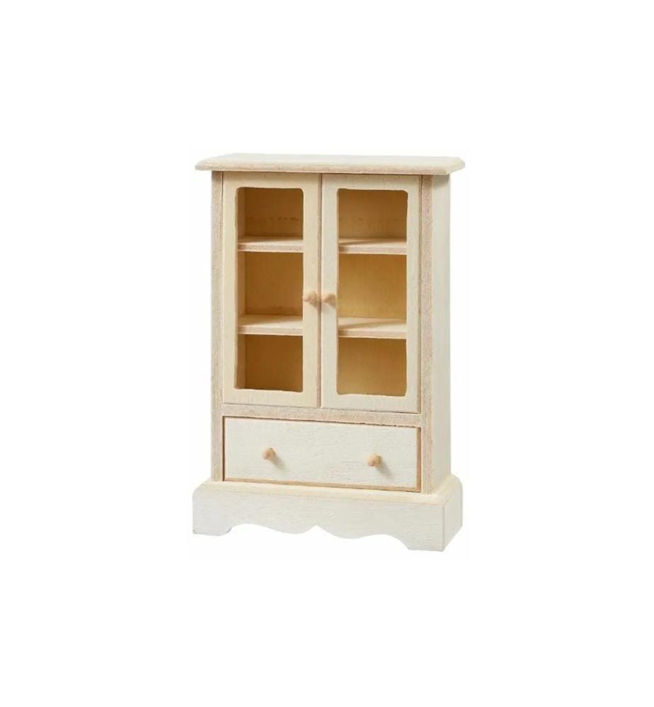 HOBBYFUN - Mini-meubles Armoire III 7.8 x 3.2 x 11.6 cm, naturel